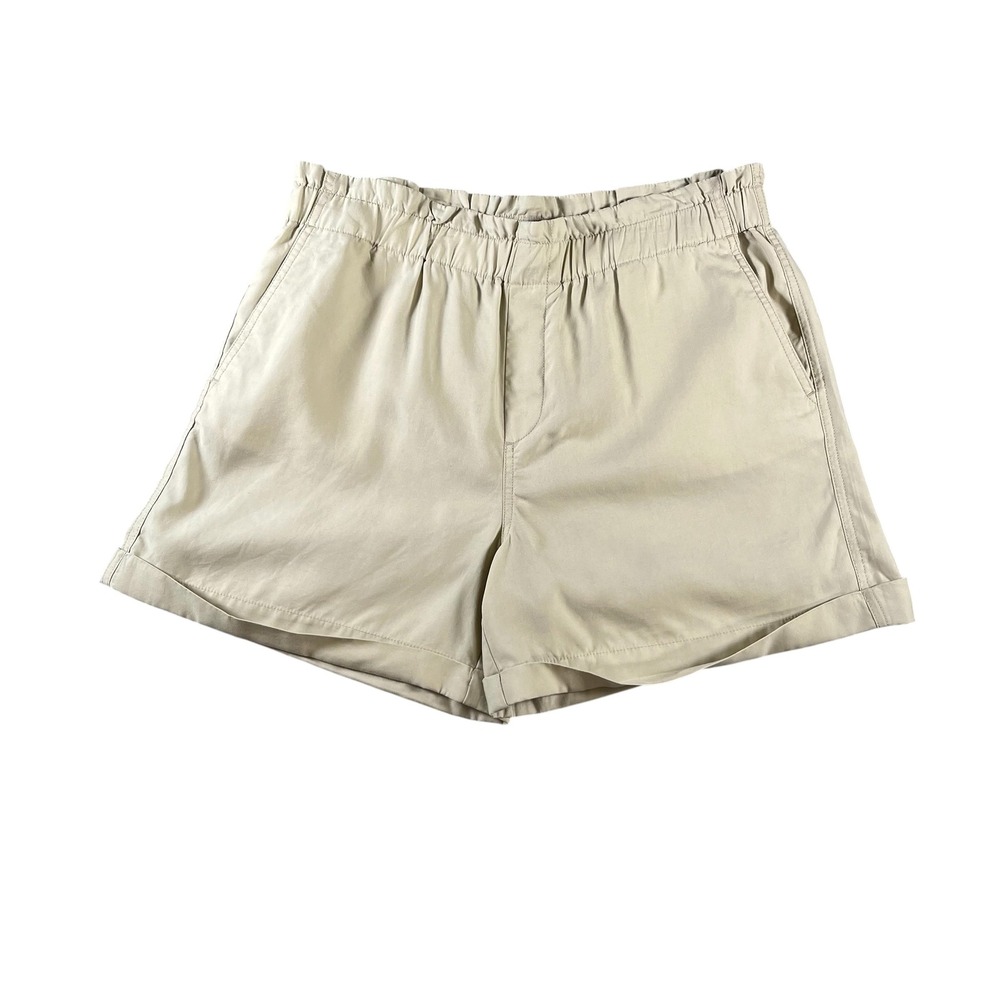 LOFT Outlet NWT Womens Beige Elastic Waist Cuffed Shorts Size Medium